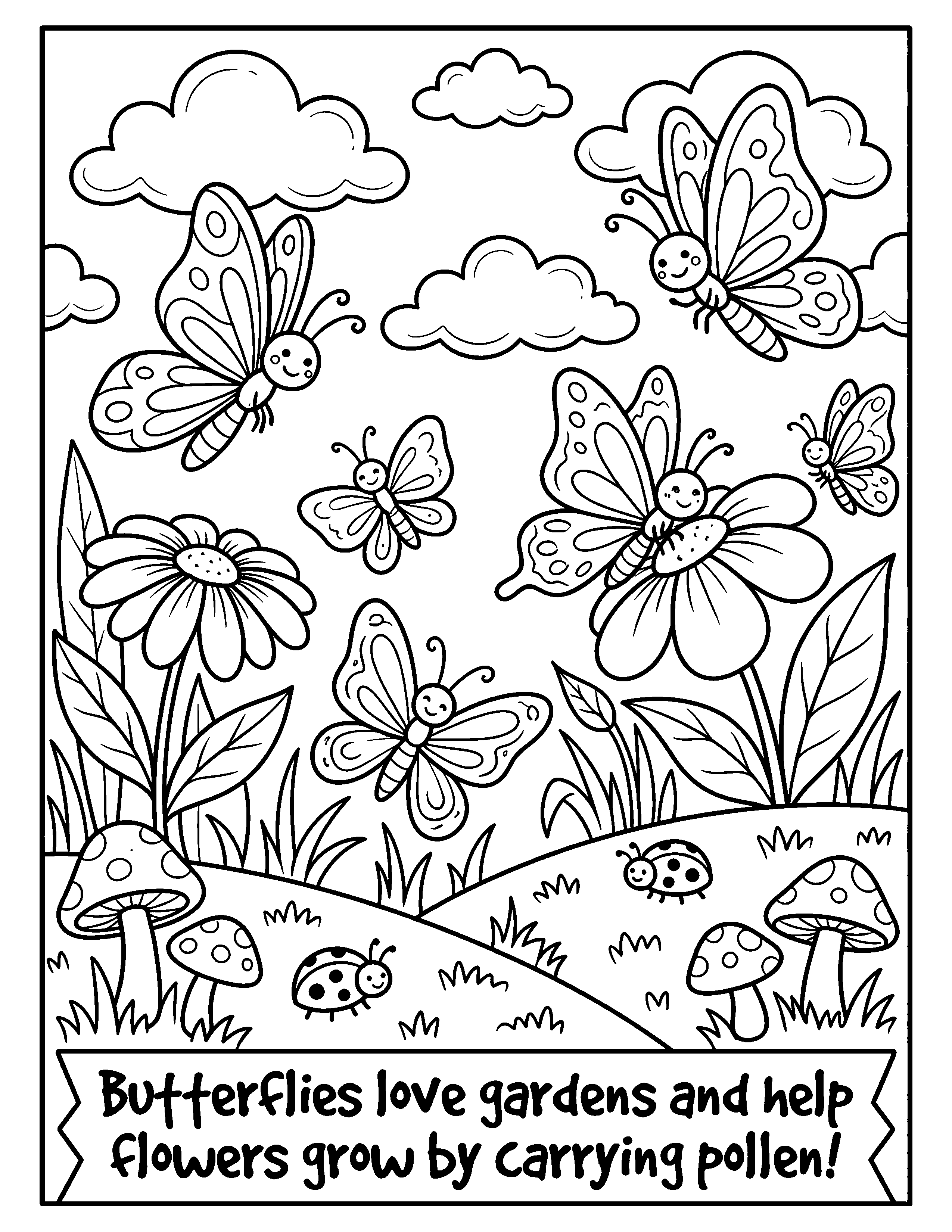 Butterfly coloring page