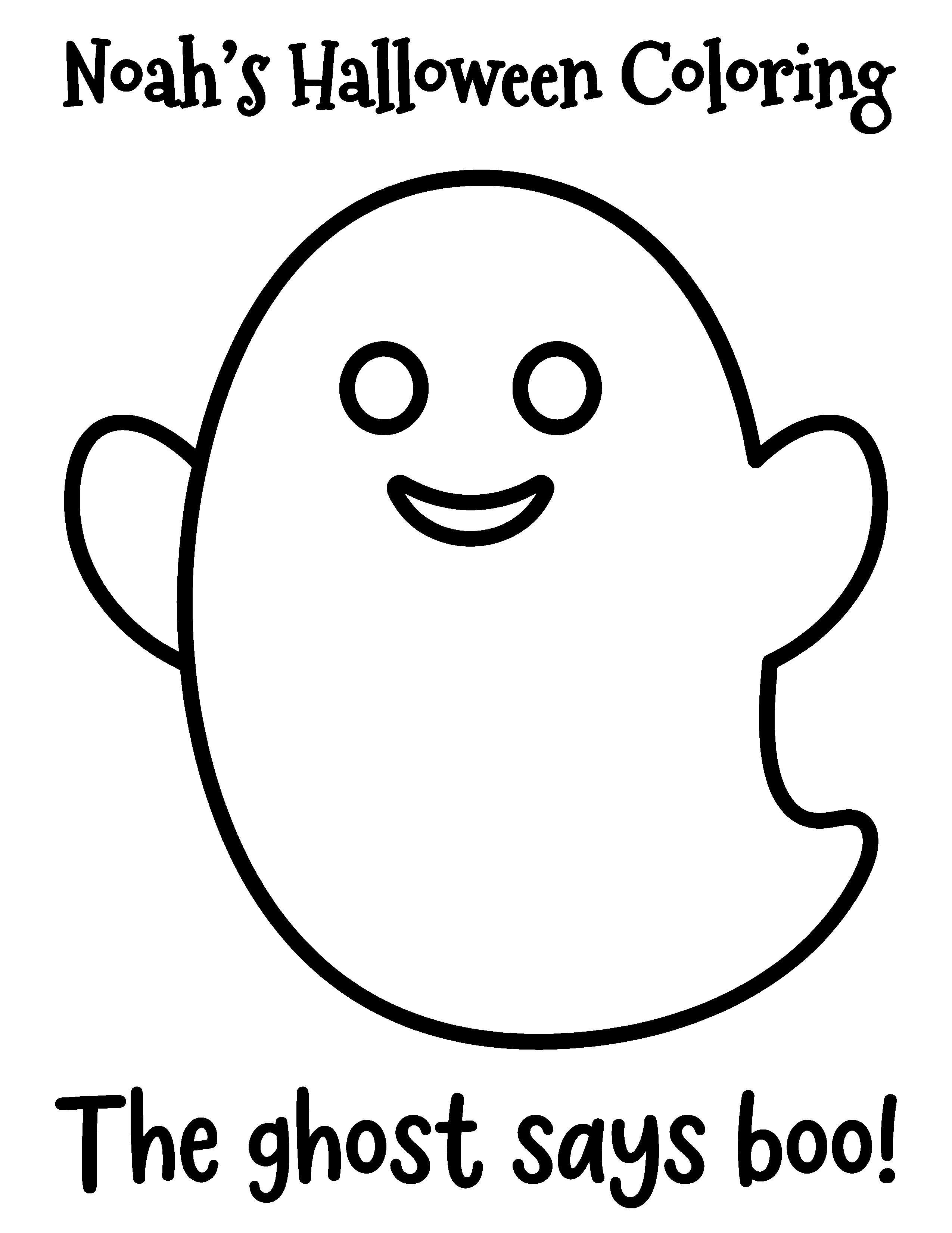 Noah's Halloween Coloring page